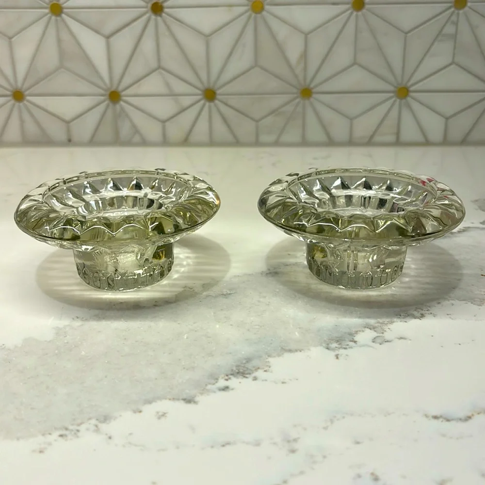 Vintage crystal candle